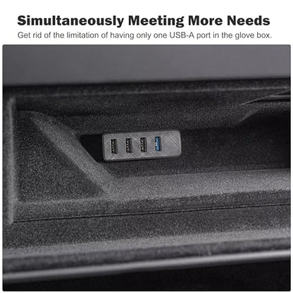 Glove Box USB Hub for Tesla 2024-26 Model 3 & 2025-26 Model Y & Cybertruck - color: 24-26 Model 3 & Model Y Juniper & Cybertruck