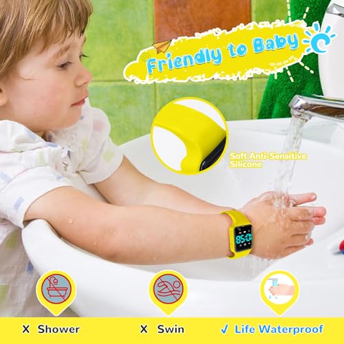 BEN NEVIS Potty Training Watch, Digital Toddler Watch with Countdown/Music/Alarm Clocks/Vibration Reminder and Waterproof, Remind Toddler to Go to The Toilet - color: 22-Yellow