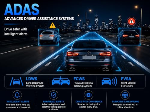 A11 4K Front + 2K Rear Dash Cam, 256GB microSD Included, Dash Camera with STARVIS Sensor, 5GHz WiFi, GPS, ADAS, HDR Night Vision, 24/7 Parking Monitor (Hardwire Kit Included), 3.4” IPS Screen