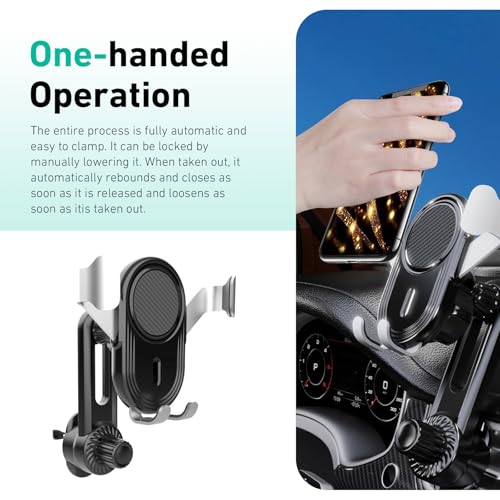 1 PC Car Cell Phones Mount, 360 Degree Rotating Car Vent Phone Mount, Gravity Sensitive Clamp Air Vent Phone Holder, Universal for 4 "-7" Smartphones (Black)