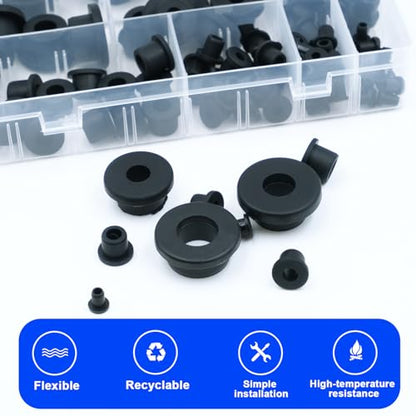 2PCS Rubber Grommets Kit for Wiring (2 Inch Drill Hole, 1-9/16 Inch ID) - size: 2"DH, 1-9/16"ID