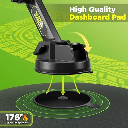 1 pc Heavy Duty Dashboard Pad Mounting Disk for Semi Trucks 4.5" (114.3 mm) Adhesive Disc for Suction Cup Phone & Tablet Mounts, GPS & Dash Cam Trucker Mounts Adhesive, Extra Strong w/Side Grip - size: Pack of 1