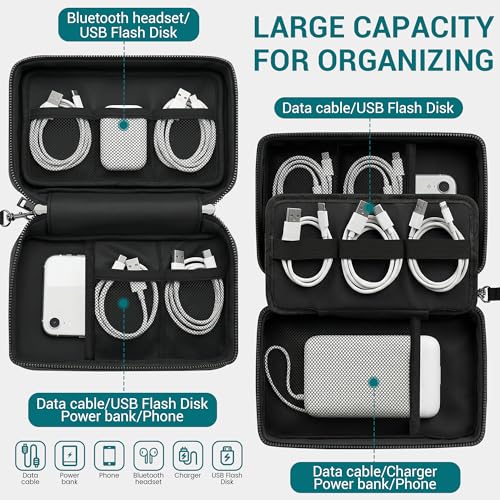 Electronics Organizer Travel Case, Cable Organizer,Tech Pouch