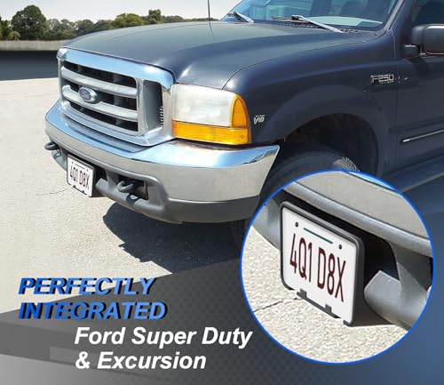 License Plate Frame for 1999-2004 Ford F250 F350 F450 F550 Super Duty - size: For 99-2004 F250 F350 F450 F550