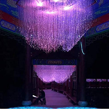 End Glow Fiber Optic Light Cable, AZIMOM PMMA 150pcs 0.03in 6.5ft Fiber Starlight Strands Lights Roll 0.75mm 2Meter Starlight Headliner Twinkle Star Roof Ceiling Decor - size: 150pcs*0.03in*6.5ft