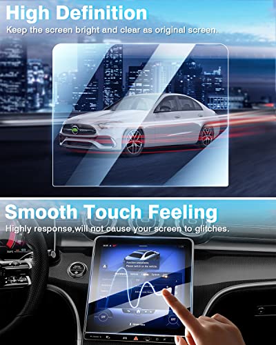 [Upgrade] 2 Pack 11.9-Inch Screen Protector for 2022~ 2025 2026 Mercedes Benz C300 C Class C250 /2023 ~ 2026 GLC300 [No Glare & Fingerprint] Touchscreen 9H Tempered Glass Navigation Radio Screen Protector Benz C300 Accessories - size: 2022-2025 Mercedes B