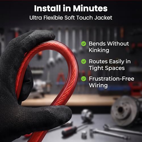 GEARit 8 Gauge Wire CCA Amp Battery Power Cable, Black/Red 50FT Each - color: Black/Red, size: Black/Red - 50ft Each