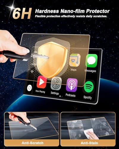 2026 Nissan Kicks Screen Protector - For 2025-2026 Kicks 12.3-Inch Navigation + 12.3-Inch Instrument Screen Protector - 4 Pcs Nano Film For 2025 2026 Nissan Kicks(SV/SR) Accessories Anti Fingerprints