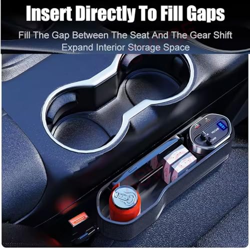 ASVEGE Universal Car Seat Gap Filler Organizer with Wireless Charger - size: box-1