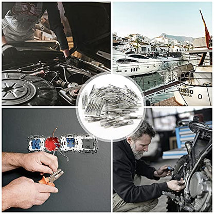 Heat Shrink Butt Connectors, 200 Pcs Clear 26-24 AWG Insulated Waterproof Electrical Heat Shrink Wire Connectors Automotive Marine Wire Crimp Terminals Butt Splices for Boat, Car - size: 200Pcs 26-24 AWG