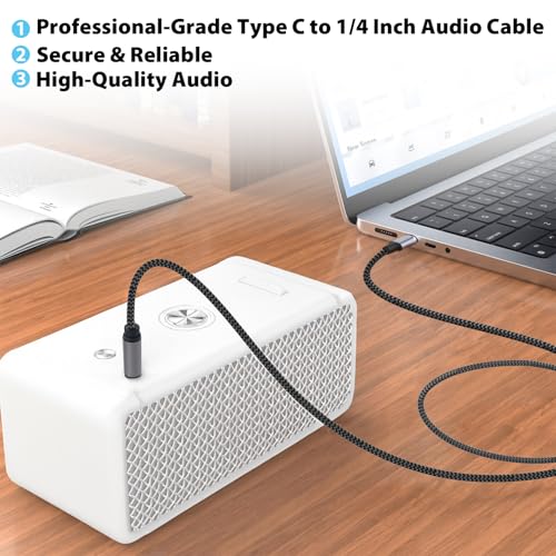 Cyberguys! USB C to 1/4" Audio Cable, USBC to 1/4 Stereo Adapter, 10ft - size: 10ft