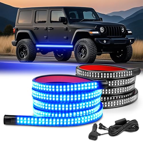 Nilight 2PCS 70 Inch Running Board LED Lights Strip Blue for Truck - color: Blue