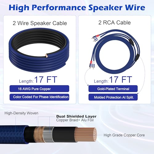 4 Gauge Complete Amp Wiring Kit, Premium Car Amplifier DIY Installation Kit, 1200W High Power CCA Cable with Fuse Holder& Full Accessories for Car Truck/RV/ATV Audio Systems Radio Subwoofer Speaker - style: 4-Gauge Kit