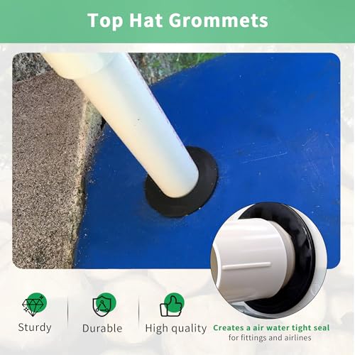 EASYEAH 1-1/2" Drill Hole, 1" ID Silicone Rubber Grommets for Wiring - color: Black, size: 1-1/8"ID, 1-1/2"DH
