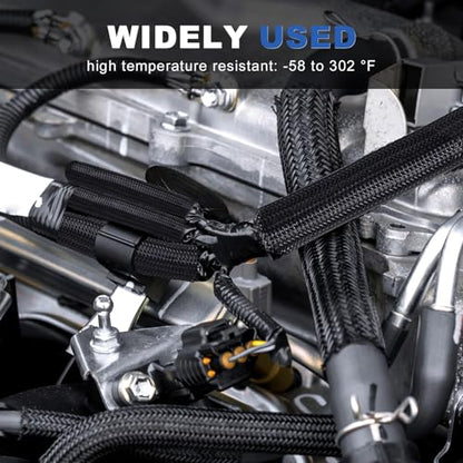 3/8" Cable Management Loom Wrap Sleeve Cord Wire Hider Organizer Covers - size: 3/8"-16ft