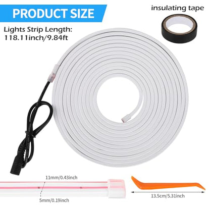 HOLDCY Car Trunk Cargo LED Strip Light, 12V Ice Blue 7000K, 118.11in - color: Ice Blue/7000K, size: 118.11 inches