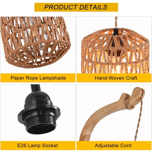 Plug in Wall Sconce,Farmhouse Wicker Wall Lamp Plug in,Hand Woven Rattan Wall Light Farmhouse Rustic Boho Sconces Wall Lighting for Living Room Bedroom - color: Rattan, size: 1 Pack