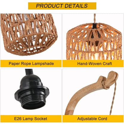 Plug in Wall Sconce,Farmhouse Wicker Wall Lamp Plug in,Hand Woven Rattan Wall Light Farmhouse Rustic Boho Sconces Wall Lighting for Living Room Bedroom - color: Rattan, size: 1 Pack