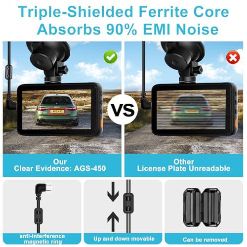 Dash Cam Hardwire Kit USB C, 12V-24V to 5V/3A Adapter Power Cable with Voltage Display, 24/7 Parking Mode, Acc Detection, 4-Level Low Voltage Protection (11.6V/11.9V/12.2V/12.5V)
