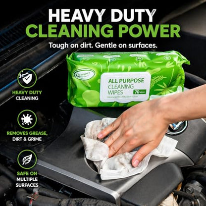 Air Jungles All Purpose Cleaning Wipes 140 Count, XL 8x10 Inch - size: 70 Count (Pack of 2)