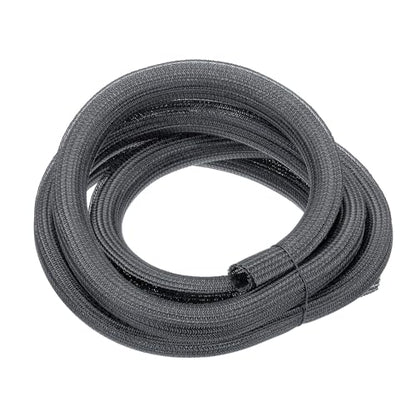 MECCANIXITY Split Sleeve Wire Loom 1-1/2" 10Ft Grey Self Wrapping Braided Sleeve UL94-V2 Fireproof PET Sleeving for Automotive, Home Cable Management - color: Grey, size: 1-1/2" x 10Ft