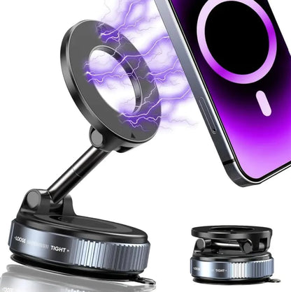 Car Phone Holder with Ultra Strong Vacuum Suction Cup - 360° Adjustable & Rotatable MagSafe Phone Mount for Car/Desk/Office/Gym/Mirror and Universal Use for iPhone, Android & Other Phones