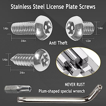 Aootf Front License Plate Bracket Holder, Bumper License Plate Mounting Kit - color: Black Bracket