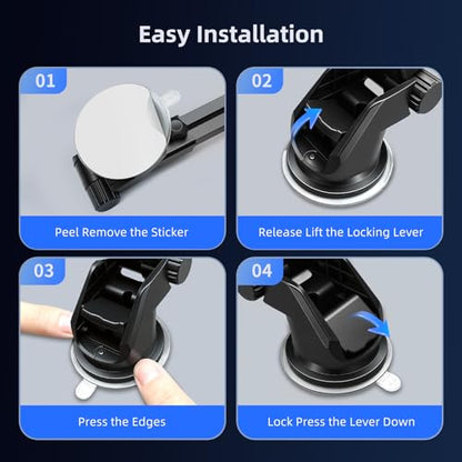 Car Phone Holder,Car Mount Charger,15W Wireless Charging & 10W Magnetic Charging(3 Connectors),Auto-Clamping Hands Free,Suction Cup Mount for Windshield,Mirror & Screen,Car Accessories & Gift - size: Universal | Charging