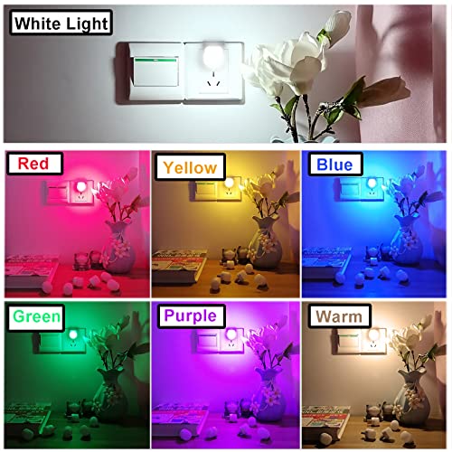 Sokelinn-six 6 Pack Mini USB Night Light, Plug in LED Lamp Decorative Lighting Party Festival (Blue) - color: Blue