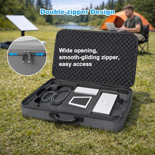 Starlink Gen 3 Case for Travel, RV and Outdoor Protection Waterproof EVA Carrying Case Dust-Tight Crush-Resistant with Custom Internal Partitions Dark Grey - color: Dark Grey