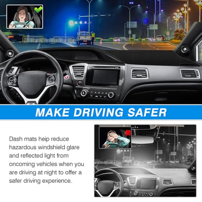 Cartist Dashboard Cover for 2012-2015 Honda Civic Accessories,Non-Slip Polyester Dash Cover Mat Anti-Glare UV Sun Protection Protector - size: Honda Civic 2012-2015