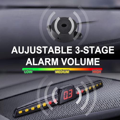Promata PS01 Car Front Parking Sensor Kit with Buzzer,4 58KHz OE Standard Sensors,Radio Mute & Bull-bar Recognition Function,Detection Distance(13~39 inch) - color: Buzzer