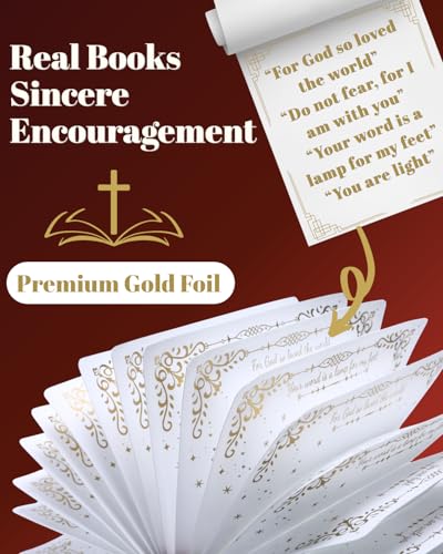 Book Light with Bible Verse, Foldable Paper Desk Lamp for Home Decor, Birthday Gifts for Christians，Book Lovers,Mom and Father