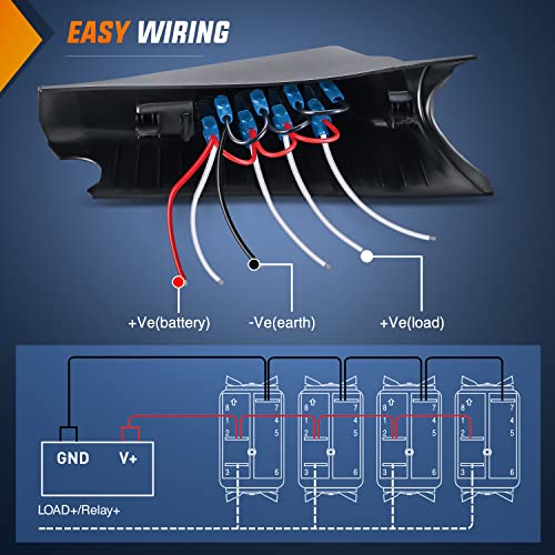 Nilight A-Pillar Switch Pod 12V Pre-Wired for Wrangler JK JKU 2011-2018 - color: A-Pillar Switch Pod