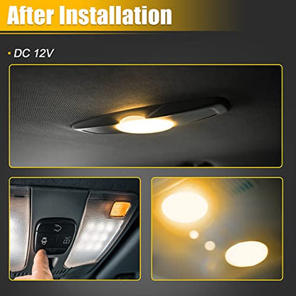 X AUTOHAUX 12V Car Reading Light LED Round Dome Light Trunk Lamp Kit Car Interior Roof Ceiling Light for Pontiac GTO for Buick Regal for Chevrolet Malibu