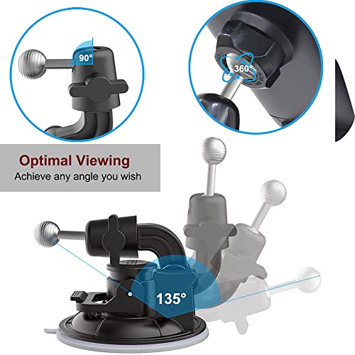 Car Windshield Tablet Mount Holder for 4-13" iPad Device, 360° Rotation Car Window Heavy Duty Suction Cup Tablet Holder for iPad Pro 12.9 10.5 9.7, iPad Air Mini, Samsung Tab, Kindle Fire