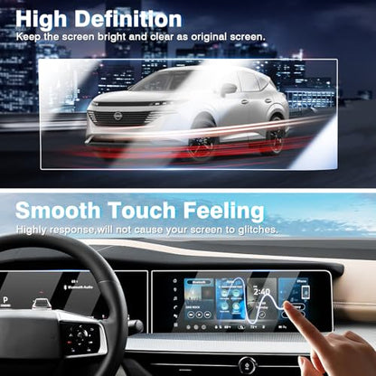 Karltys [Upgrade 2 Pack Screen Protector for Nissan Murano 2025 2026 12.3-Inch (SV/SL/Platinum) [No Glare & Fingerprint] Tempered Glass Nissan Murano 2025 2026 Accessories - size: 12.3 Inch 2025 2026 Nissan Murano