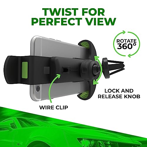 CHARGEWORX Magnetic Car Vent Phone Holder, Adjustable 360 Rotation Universal Cell Stand CarMount for iPhone Pro Max, Samsung, Pixel & Android, Strong Magnet Secure Grip Mount, Black