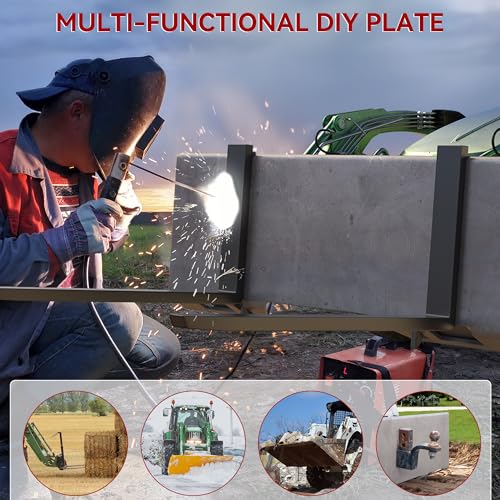 YITAMOTOR 1/4" Skid Steer Mount Plate Attachment for Kubota, Bobcat Tractor - size: 1/4 Inch