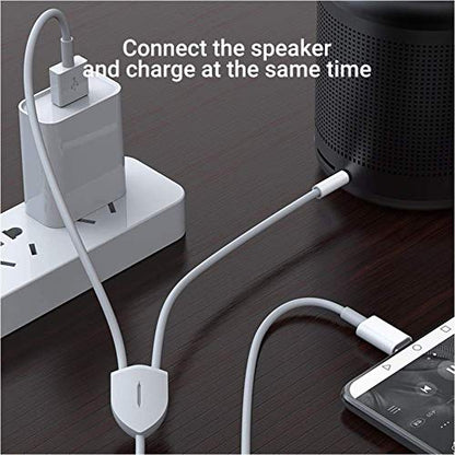 USB C to 3.5mm Audio Aux Jack Cable with Charging Cord