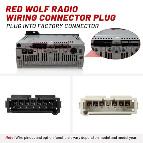 RED WOLF Car Radio Wire Harness Replacement for Jeep Cherokee 1997-2001, 1999 Chrysler 300m 1999-2001, Dodge Neon 1995-2001 Install Aftermarket Stereo Wiring Cable Connector Adapter Plug