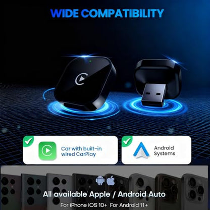 2026 Wireless CarPlay Adapter for iPhone & Android Device