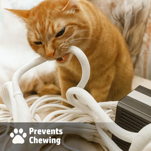 MGI SpeedWare Braided Split-Sleeve White Wire Loom for High-Temperature Automotive Harness and Home Cable Management 10 feet (3/4") - color: White, size: 3/4" - 10ft