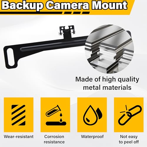 Backup Camera License Plate Mount, Universal Rear Camera Back up Bracket