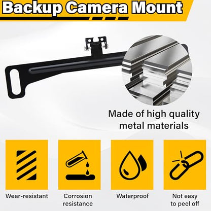Backup Camera License Plate Mount, Universal Rear Camera Back up Bracket