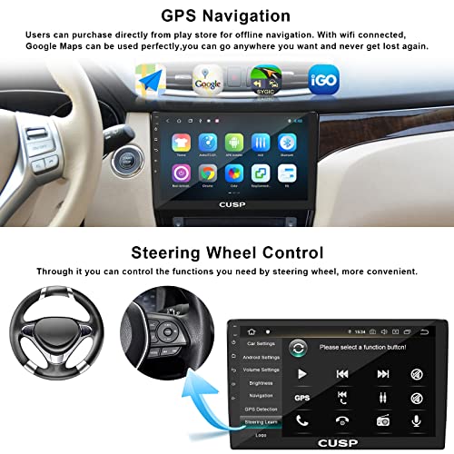 10.1-Inch Android Double DIN Car Stereo, Wireless CarPlay, Android Auto - color: 10.1 Inch 4G+64G+Car Play and Android Auto