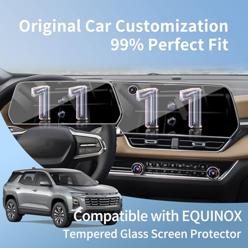 HD for Chevy 2026 Equinox EV LT1/LT2 17.7"+11" Touchscreen Protector Film - color: for 25-26 Chevy Equinox Set HD