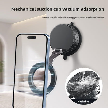 Latest Vacuum Magnetic Phone Holder for Car,Ultra Suction Cup Phone Mount, Foldable & Adjustable & Portable Vacuum Magnetic Phone Stand for All Smartphones & Car Models & Gym/Bathroom Mirror