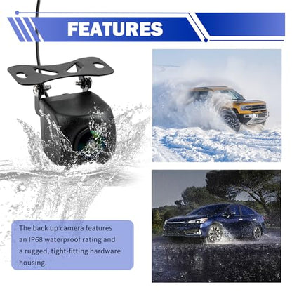 1080P Car Backup Camera IP68 Waterproof,HD AHD/CVBS Back Up Camera for Cars with Adjustable Bracket,170° Wide Angle Reverse Camera Universal Rear View Camera for Cars SUVs