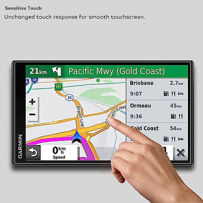 [2-PACK] Tempered Glass Screen Protector for Garmin DriveSmart 61 65 71 76 6.95"/7" Touchscreen Anti Scratch (HD Clear) - color: Drivesmart 61/65/71/76 - 6.95" - HD Clear